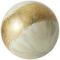 thumbnail image 5 of DecMode White 6" Abstract Brushed Plastic Orbs & Vase Filler with Gold Stripe (3 Count), 5 of 14