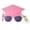 Pink, variant on Chanana 6PCS Multicolor Graduation Cap Sunglasses, Funny Novelty Graduation Party Shades, Fun Eyeglasses for Graduation Photo Booth Props and Celebration