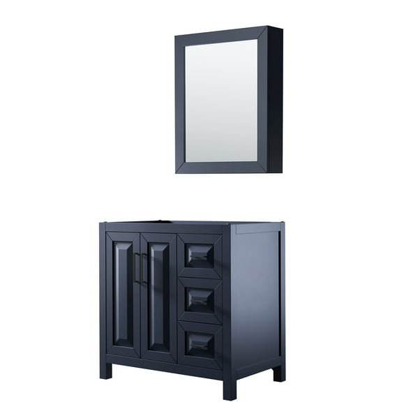 Wyndham Collection Wcv252536scxsxxmed Daria 35" Single Free Standing Vanity Cabinet - Dark