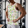 thumbnail image 5 of Uemuo Happy Easter Pattern Men's Muscle Shirts Sleeveless Dry Fit Gym Workout Tank Top Lightweight Sports Tank Top Beach Tank Top, Loose-fit Sleeveless Shirt-Medium, 5 of 7