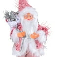 thumbnail image 2 of 9 Inch Standing Santa Claus Ornament  Holiday Decoration(Watermelon Red), 2 of 6