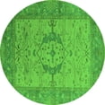 thumbnail image 1 of Ahgly Company Indoor Round Oriental Green Industrial Area Rugs, 3' Round, 1 of 4