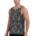 thumbnail image 2 of Pofeuu Daisies Flowers Print Men's Workout Tank Tops Sleeveless Muscle Gym Shirt Quick Dry-Large, 2 of 7