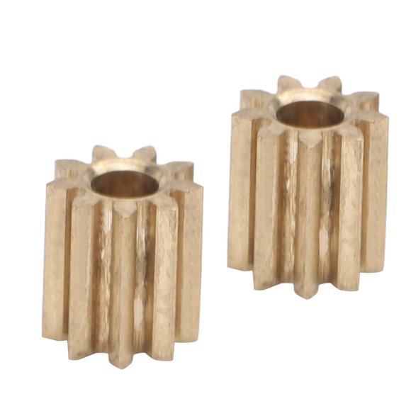 Brass Gear, Motor Pinion 5Mm Height 1.95Mm Bore for Car Modification for Lok Module 0.4 9 Teeth