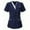 Navy, variant on FAFWYP Plus Size Scrubs for Women,Womens Solid Scrubs Tops Nurse Summer Short Sleeve V Neck Workwear Working Uniform Blouse Medical Scrubs With Pockets