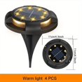 thumbnail image 3 of 4pcs Solar Ground Lights, Outdoor LED Powered Disk Lights, Solar Waterproof In-ground Lights, Color Changing Landscape Lighting, For Garden Deck Stair Step Lawn Patio Driveway Walkway Pathway Yard De, 3 of 5