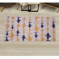 thumbnail image 1 of Sea Animals Decorative Rug, Monochrome Shark Illustration Fashion Maritime Illustration Aquatics, Quality Carpet for Bedroom Dorm and Living Room, 6 Sizes, Pale Orange, by Ambesonne, 1 of 1