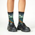 thumbnail image 4 of Kdxio Surfing Turtle Print Children's Socks for Daily Wear and Sports Use Colorblock Mid-Calf Design Breathable Material, 4 of 5