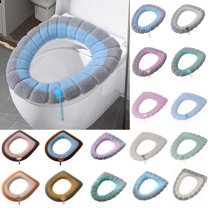 Toilet Seat Covers, Household Toilet Seat Thickened With Handle Winter Toilet Ring Washable Sets Wear Knitted Toilet Seat Under $10