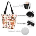thumbnail image 4 of Pofeuu Autumn Gnome Print Women Fashion Shoulder Handbags Top Handle Satchel Bags Tote Shoulder Shopping Bag Stylish Canvas Tote Bag, 4 of 6