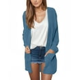 thumbnail image 6 of ZJXFGS Women's Lightweight Cardigan Sweater Women's Fall Fashion Cardigan Sweater Open Front Long Casual Outfits with Pockets Blue XL, 6 of 8