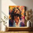 thumbnail image 6 of Qisvanset 12x16 Inch With Frame 2D Flat Wall Art Smiling Jesus Portrait Watercolor Religious Home Art, 6 of 8