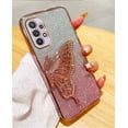 thumbnail image 6 of Compatible with Galaxy A32 5G Case for Women Girls, Cute 3D Butterfly Luxury Bling Sparkle Liquid Flowing Camera Lens Protector Plating Shockproof Phone Case for Galaxy A32 5G (PURPLE), 6 of 14