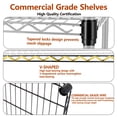 thumbnail image 6 of GDF Studio 55" Heavy Duty Wire Adjustable Shelves with Wheels, 4-Tier Garage Storage Unit, Rolling Industrial, Black, 6 of 10