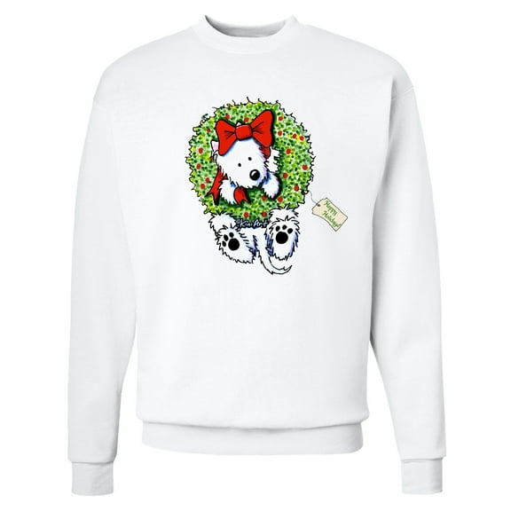 Inktastic Wreath Wrangler Westie Adult Sweatshirt