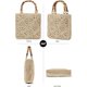 thumbnail image 4 of Bolso de mano pequeño XCF bolso de playa de paja para mujer 2024 plegable, 4 of 4