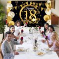 thumbnail image 2 of serony Birthday Party Banner Home Birthday Theme Backdrop Background Wall Decoration, 18 Years Old, 2 of 7