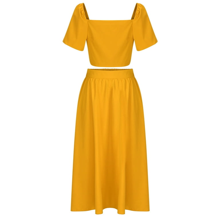 Virmaxy Womens Summer Dresses Alluring Skirt Set Summer