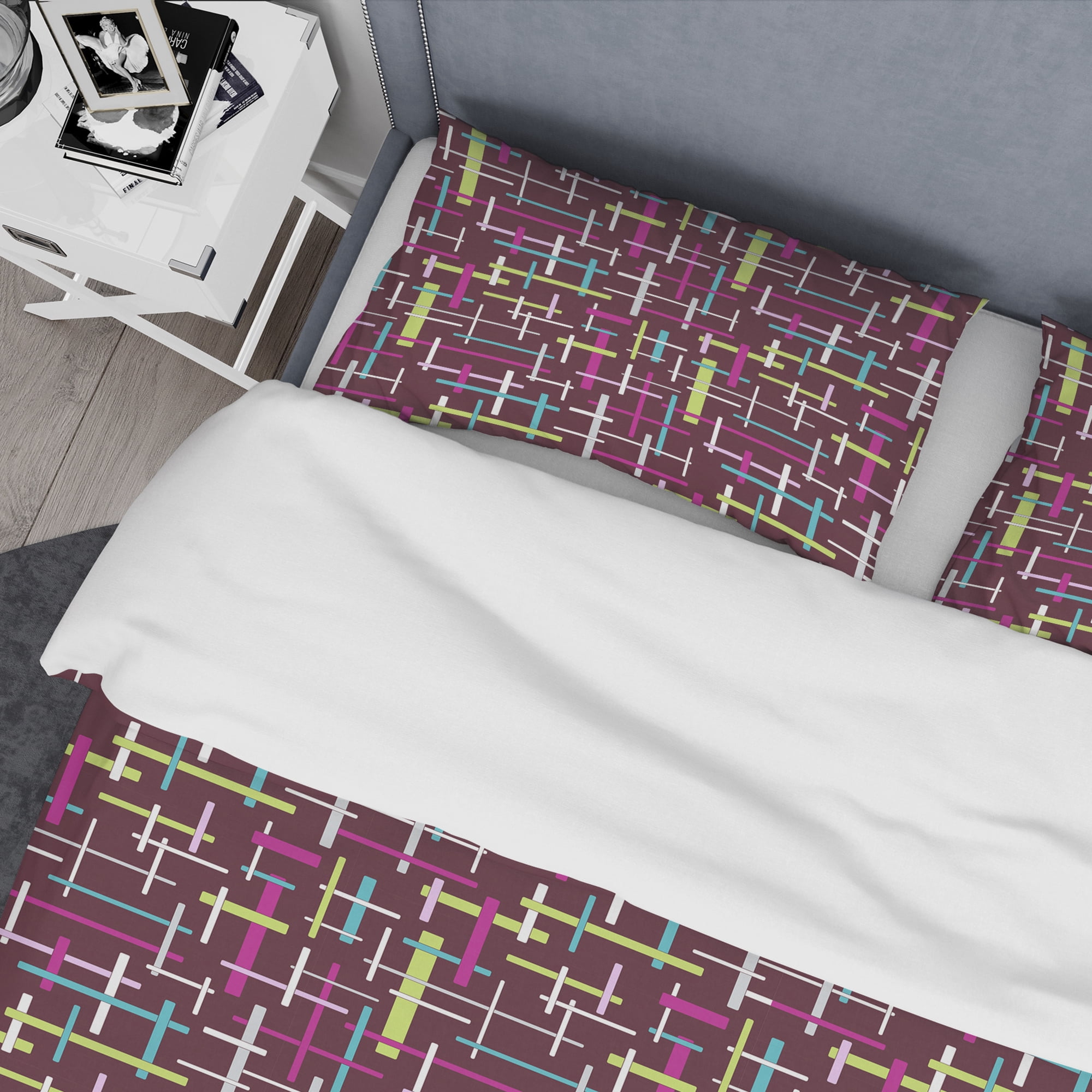 Designart 'Retro Abstract Design XVII' Mid-Century Modern Duvet Cover Set