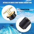 thumbnail image 6 of gold&black brass+rubber T-Handle Drain Plug -Turn Marine Boat Drain Plugs Boat Marine Accessories, 6 of 7