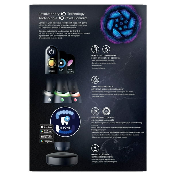 Oral-B iO 黒 本体　4点セット　3758 動作良好 Oral-B iO Series 8 Electric Toothbrush with 3 Brush Heads, Black