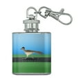 thumbnail image 1 of Roadrunner Runs Fast Stainless Steel 1oz Mini Flask Key Chain, 1 of 3