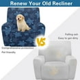 thumbnail image 4 of FOR U DESIGNS Turtle Blue Print Recliner Chair Covers with Arms, Wear-Resistan Recliner Couch Protector Stretch Living Room Armchair Cover Prevent Wear and Pet Hair, 4 of 8