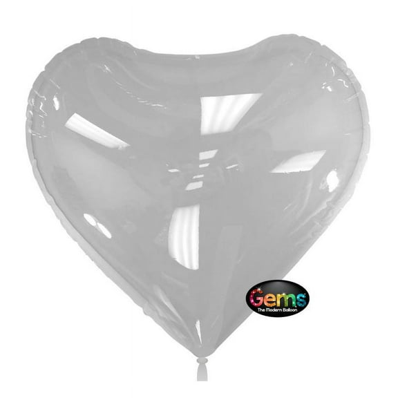 LOONBALLOON Bachelorette Balloons, 18″ GEMS BALLOON - CLEAR HEART (AIR-FILL ONLY)(3 PK)