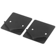 thumbnail image 3 of 2Pcs Shower Curtain Rod Holder Square End Wall Mount Retainer Bathroom Accessories Black, 3 of 6