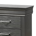 thumbnail image 3 of Jean Nightstand- 2 Drawers- Curved Frame- 24 Inch Dark Gray Solid Wood, 3 of 6