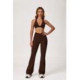 thumbnail image 2 of PISONIC Women Two Piece Workout Sets Cross Back Sports Bras Matching High Waist Flared Leggings Gym Yoga Outfits, 2 of 8