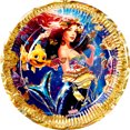 thumbnail image 1 of 24 Pz Plato De Cartón Premium Pastelero De Personajes Mi Sirena, 1 of 4