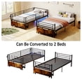 thumbnail image 2 of Bunk Bed with USB Charging Station, Able to Split, Metal Bunk Bed, Storage Space, 2 of 7