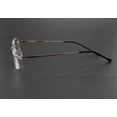 thumbnail image 3 of Mens Rimless Rectangle Pink Light Weight Reading Glasses 4.00 Anti-blue Light Classic Business Readers Flexible Metal Presbyopic Eyeglasses +4.0, 3 of 5