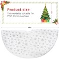 thumbnail image 4 of Falda para árbol de Navidad de 48 pulgadas/122 cm para decoración de fiestas navideñas, color blanco, con lentejuelas plateadas y copos de nieve, 4 of 5
