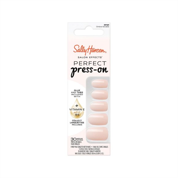Sally Hansen Salon Effects Perfect Press-On Nails, Non-Damaging Manicure, Easy to Apply