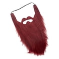 thumbnail image 1 of Soidarity Barbas postizas fáciles de usar para disfraces de Halloween Aplicaciones amplias y bien pensadas Amplia escala Cuidado del cabello Rojo 40x21cm, 1 of 6