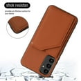 thumbnail image 5 of ELEHOLD for Samsung Galaxy A05S PU Leather Wallet Case with Card Holders Wrist Lanyard Handstrap Kickstand Function Shockproof Protective Wallet Cover for Samsung A05S,Brown, 5 of 7