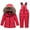 Red, variant on Ski Jacket, Snowboarding Jacket, Paiwinds Children's Solid Color Thick Down Jacket with a Large Collar Waterproof Snow-proof Outdoor Sports Daily Winter and Warm Ski Set, 1-2Years