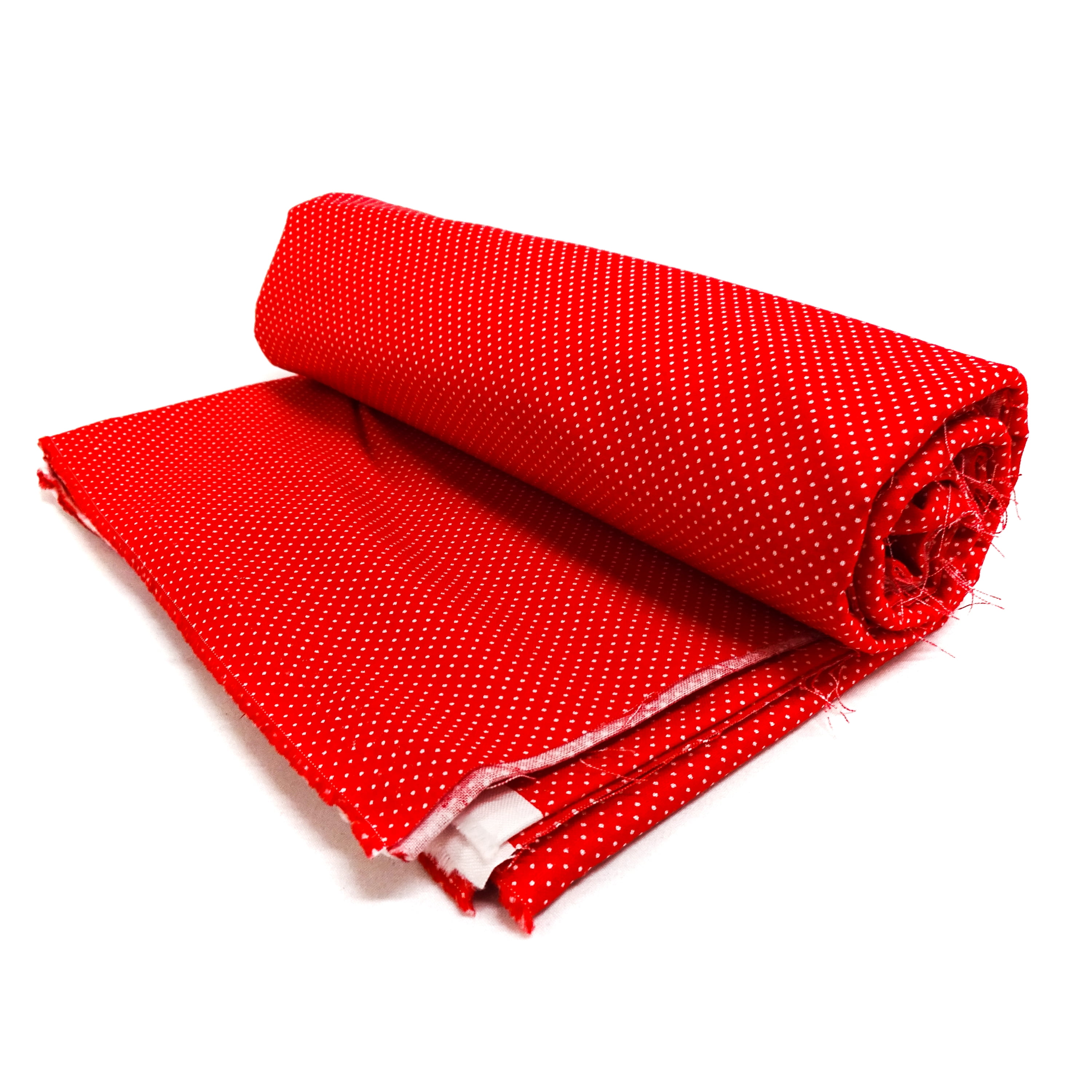 Waverly Inspirations 44" (3 Yards Cut) 100% Cotton Print Quilting Fabric, Red and White Pindots