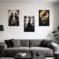 thumbnail image 2 of ZHONGYUTONG 3 Piece Gothic Canvas Wall Art Black Goth Crow Skull Pictures Set Skeleton Prints Dark Halloween Wall Decor for Bedroom Home Decor Framed (11.00" x 14.00" x 3PCS), 2 of 5