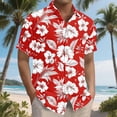 thumbnail image 3 of Yaoyar Mens Resort Floral Hawaiian Short Sleeve Button Down Casual Top Vacation Design Turn Down Collar Style Short Sleeve Shirt, 3 of 7