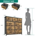 thumbnail image 3 of Moasis Modern Wide Dresser Storage Tower 3-6 Brown Wood Grain, 3 of 5