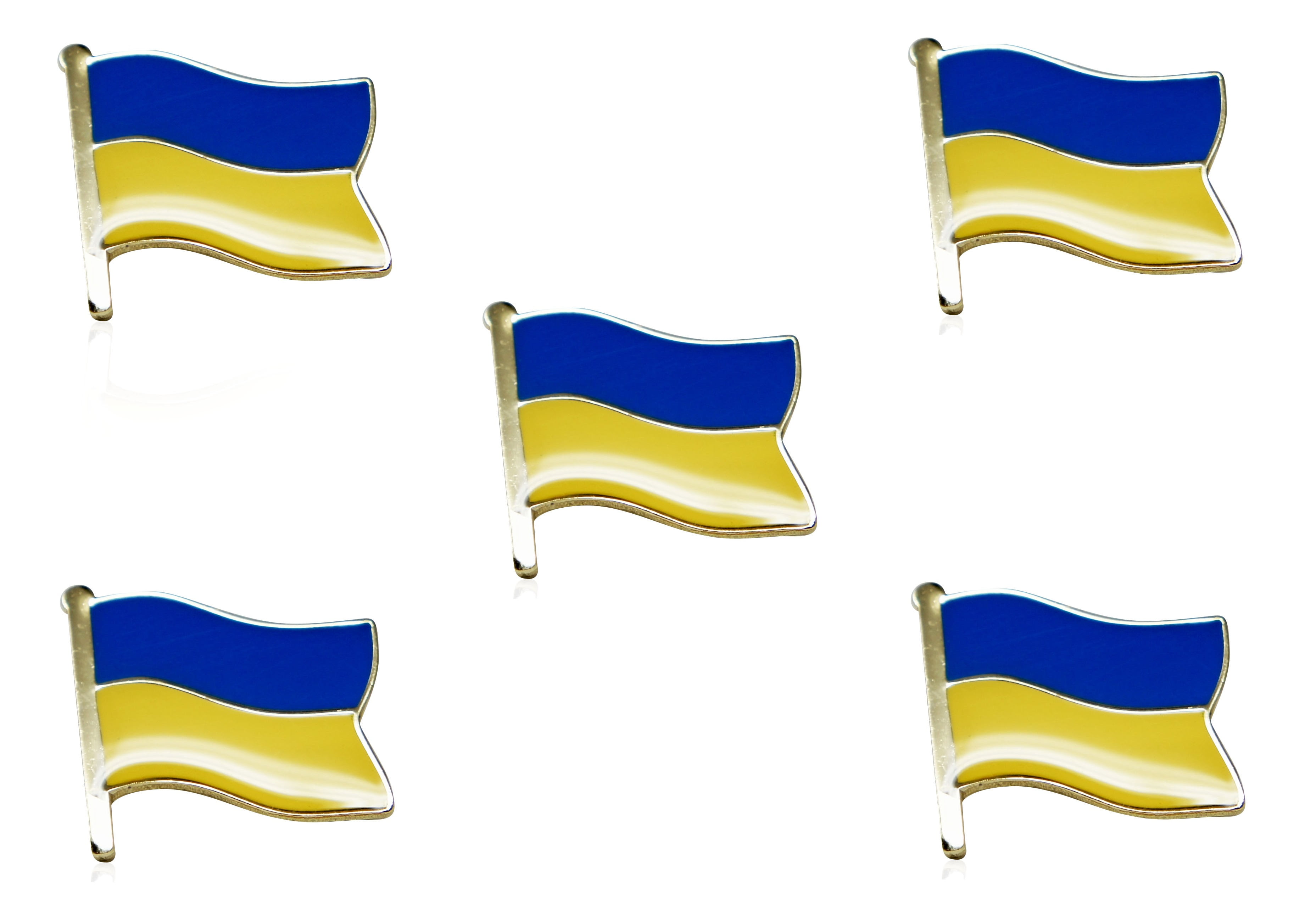 5Pack, Ukraine PINs Ukraine National Flag, HighQuality, Ukrainian