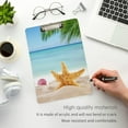thumbnail image 4 of FMSHPON Palm Leaf Starfish Summer Beach Clipboard Hardboard Wood Nursing Clip Board and Pull for Standard A4 Letter 13x9 inches, 4 of 7