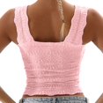 thumbnail image 6 of Celivon Womens Sports Bras Square Neck Ribbed Tank Tops Sleeveless Crop Tops Summer Clothes Full Coverage Vest Underwear Yoga Everyday Bra Size S-L, 6 of 6
