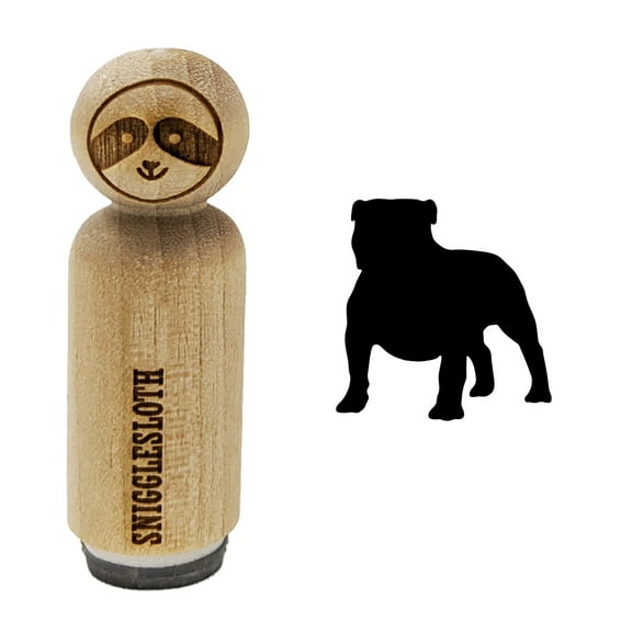 Bulldog English British Dog Solid Rubber Stamp for Scrapbooking Crafting Stamping - Mini 1/2 Inch