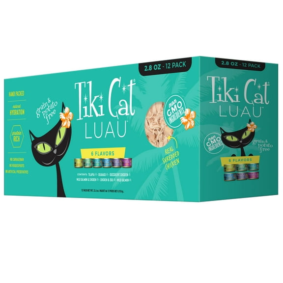 Tiki Cat Luau Wet Cat Food, Variety Pack, 2.8 oz. Can (12 Count)