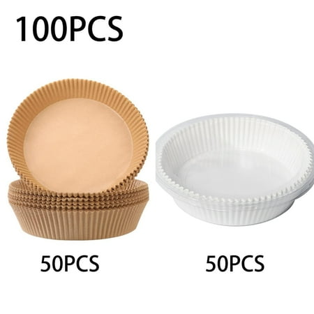 

HitUpon 100pcs Air Fryer Parchment Paper Liners Non-stick Disposable Paper Liner for Air Fryer Oil-proof Disposable Paper Liners