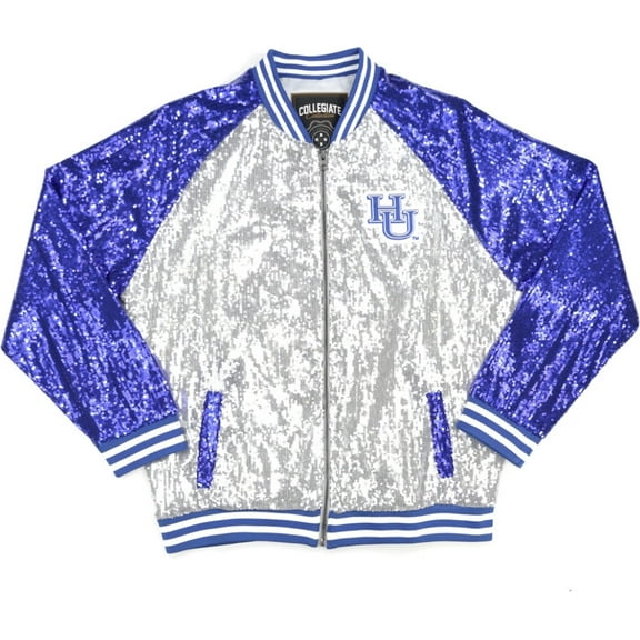 Big Boy Hampton Pirates S4 Womens Sequins Jacket [Grey - 3XL]